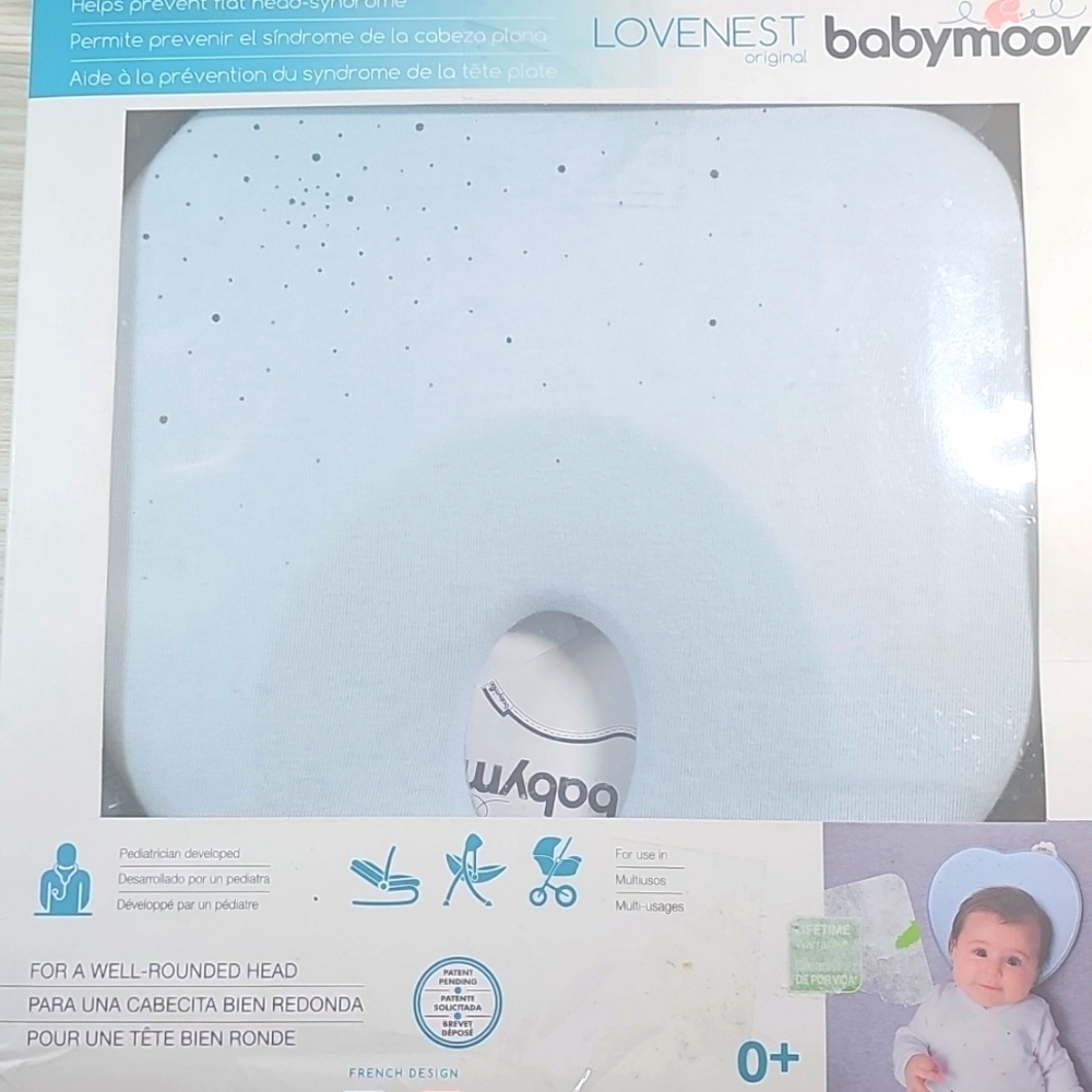 Babymoov Lovenest Ergonomic Baby Head Rest Support Pillow Speckle 0+ Months Q29